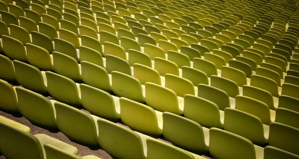 Rows of stadium seats for a guide to the best IPTV service providers