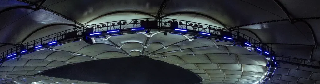 Stadium floodlights at night for an IPTV free trial 2026 guide